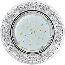 Ecola GX53 H4 LD7069 св-к Круг "Модерн" подсветка 4K Прозрачный/Хром 35x125 FT53CMEFB (10!)