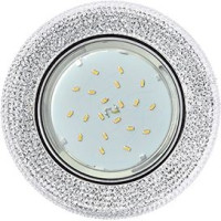 Ecola GX53 H4 LD7069 св-к Круг &quot;Модерн&quot; подсветка 4K Прозрачный/Хром 35x125 FT53CMEFB (10!)