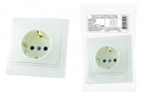 TDM Таймыр роз. 1 мест. 16А бел. (земля, пром.упак) SQ1814-0512