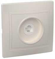 IEK КВАРТА РТ10-ККм роз. СУ 1 мест. телеф. крем. ETK10-K33-DM