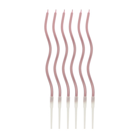 FNtastic Набор свечей для торта, блеск, 6 шт., 17 см, 4 цвета, парафин