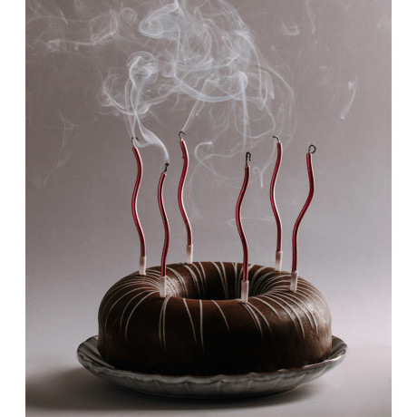 FNtastic Набор свечей для торта, блеск, 6 шт., 17 см, 4 цвета, парафин