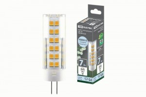 TDM G4 220V 7W(665lm) 4000К 4K, 18,5x57мм пластик SQ0340-0220