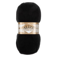 Пряжа Angora gold/Ализе 100г/550м 10 % мохер 10 % шерсть 80 % акрил (60-чёрный)