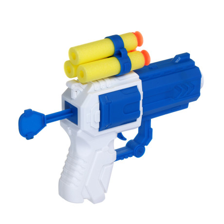 ИГРОЛЕНД Пистолет "Суперстрелок" с присосками 3 шт, PP, EVA, 15х4х26,4 см, 2 дизайна