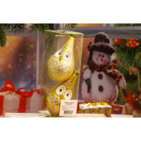 Набор елочных шаров СОВА 3шт, D-12см