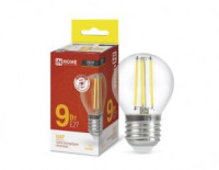 ASD/InHome лампа св/д Deco Шар P45 E27 9W(810lm) 3000К 2K 78x45 филамент (нитевидная) прозр. 6268