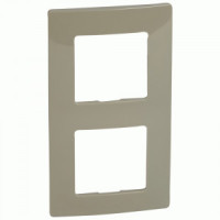 IEK ETIKA рамка СУ 2 мест. светлая галька 672522