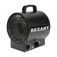 REXANT Тепловая пушка электрическая, 3кВт 220м3/ч круглая, ТЭН, металл, черный 60-0037