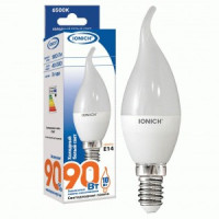 IONICH свеча на ветру C37 E14 10W(900lm) 6500К 6K 37x125 матов./пластик/алюм ILED-SMD2835-CW37 1554