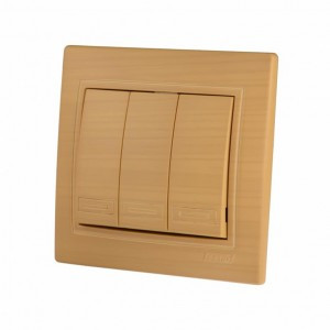 Lezard Мира выкл. СУ 3 кл. 10А ясень (корпус PC) 701-4747-109