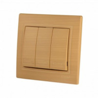 Lezard Мира выкл. СУ 3 кл. 10А ясень (корпус PC) 701-4747-109