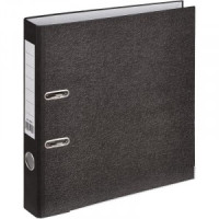 Папка регистратор 50мм с мет.уг.мрамор ч/б, в уп.10шт 855780