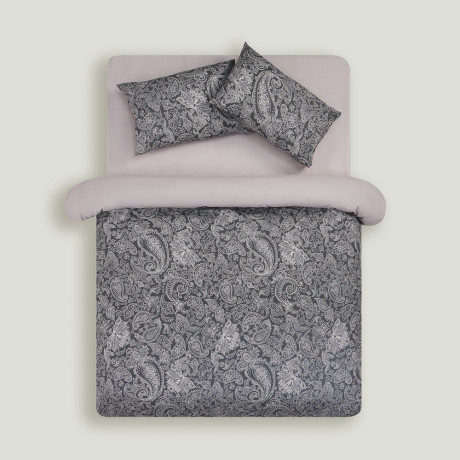 PROVANCE Фрэя Комплект постельного белья евро (4 предмета), бязь, 100% хлопок, серый