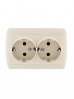 Lezard DEMET роз. ОУ 2 мест. 16А (земля) крем (основание PBT, корпус PC) 711-0300-127