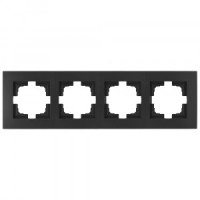 Bylectrica НОВЫЙ СТИЛЬ рамка 4 мест. СУ черный графит, (ЮЛИГ.735212.554 черный графит)