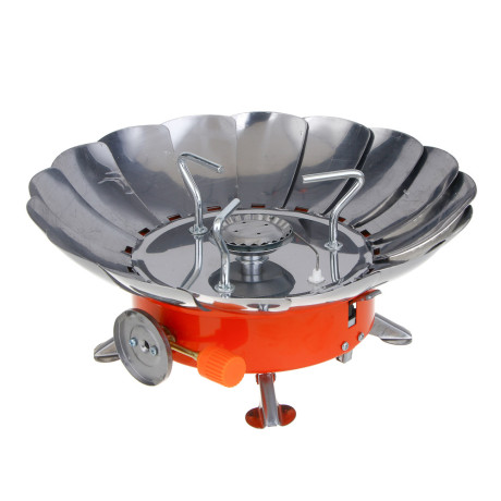 ЕРМАК Плитка газовая к бал. с цанговым захватом портативная с лепестками большая