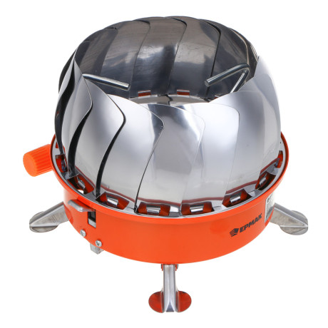 ЕРМАК Плитка газовая к бал. с цанговым захватом портативная с лепестками большая