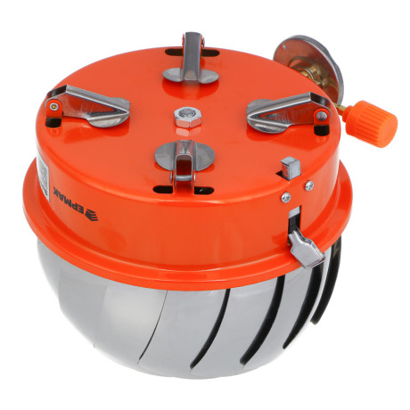 ЕРМАК Плитка газовая к бал. с цанговым захватом портативная с лепестками большая