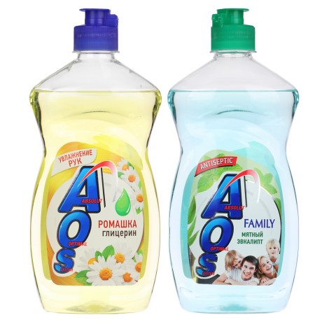 Средство для мытья посуды AOS в ассортименте, п/б, 450г