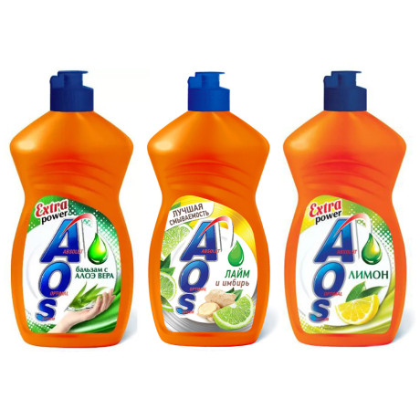 Средство для мытья посуды AOS в ассортименте, п/б, 450г