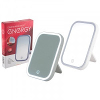 Зеркало косметическое Energy EN-703, 14*19см, LED подсветка, сенсор, 4*AAА (нет в компл) 159942