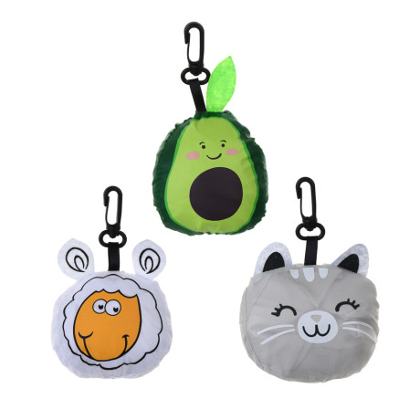 Сумка складная тм VETTA Зверята, 39х40 см, ручка 25 см, полиэстер