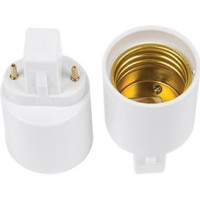 Ecola переходник с цоколя G23 на E27 Белый G23E7WEAY (12!)