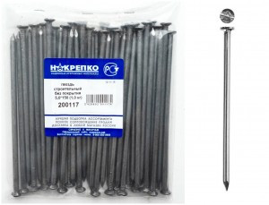 Гвоздь строительный без покрытия 5,0*150 (1,0 кг EC) НАКРЕПКО 200117