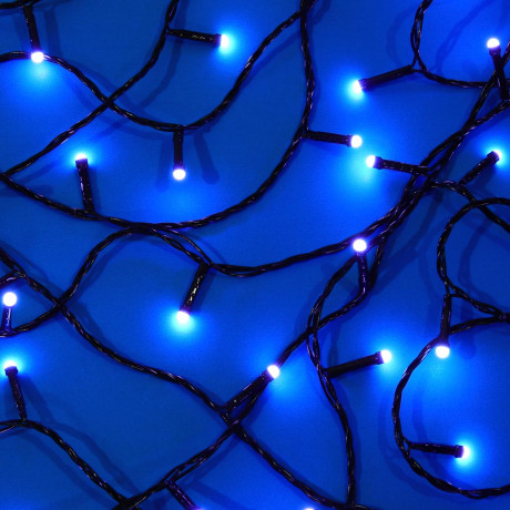 СНОУ БУМ Гирлянда эл. вьюн 10м, 100LED, белый, 8 режимов, ПВХ черный, 220В