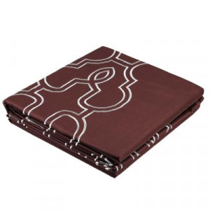 BY COLLECTION Комплект постельного белья с вышивкой евро, 100% хлопок, шоколад