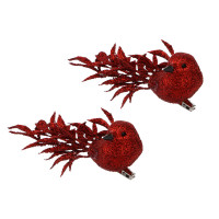 СНОУ БУМ Птицы на прищепке 2 шт, 3,5x13 см, пластик, 26-432