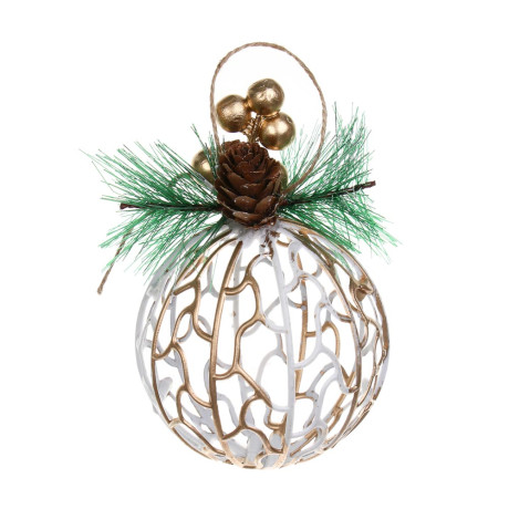 СНОУ БУМ Шар с декором, 9 см, пластик, 26-633