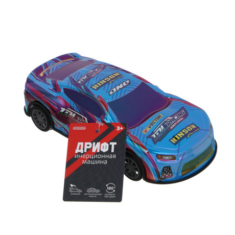 ИГРОЛЕНД Машина инерционная "Дрифт", металл, PP,  17,5х7,8х5 см, 4 дизайна