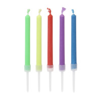 Набор свечей для торта с цветным пламенем тм Fntastic, 5 шт, парафин