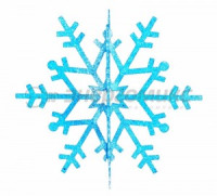 &quot;Фигура елочная &quot;Снежинка резная 3D&quot;, 61 см, цвет синий502-363 Neon Night