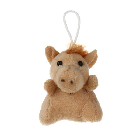 СНОУ БУМ Сувенир мягкий в виде лошадки с украшением 6x5x5 см, полиэстер, 9 дизайнов