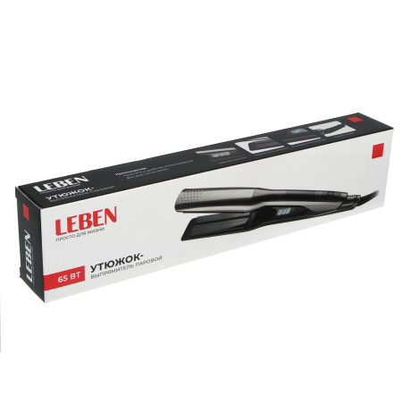 LEBEN Утюжок-выпрямитель паровой, 65Вт, нагрев 100-230℃, керамическое покрытие, 220в