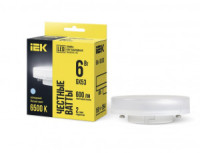 IEK лампа св/д GX53  6W(600lm) 6500К 6K 74х29 матовая LLE-T80-6-230-65-GX53