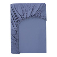 BY COLLECTION Простыня на резинке 200х200х25см, 100% хлопок, темно-серый