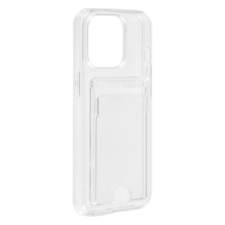 ВСЁГАЗИН Чехол для смартфона Прозрачный, iP - 13 pro, картхолдер, силикон