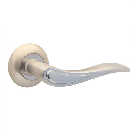 Ручки раздельные CODE DECO H-14064-A-NIS/CR (матовый никель/хром)  \18