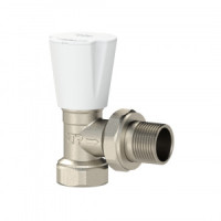 РосТурПласт Вентиль для радиатора угловой,  1/2&quot;, латунь, никель, (инд.пакет), 34861