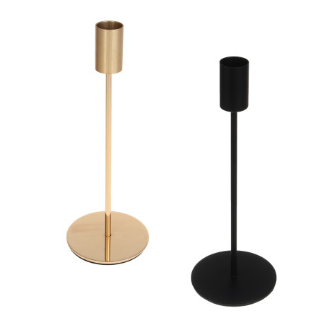 Подсвечник тм LADECOR на ножке металлический, 22x8 см, металл, 2 цвета