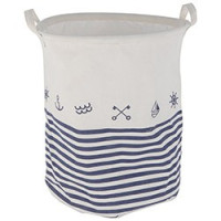 Корзина для белья Морское путешествие 35*35*44см, хлопок/пластик, 8588, Рыжий Кот