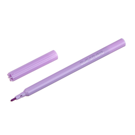 ClipStudio Фломастеры 6 цветов, с цветным вент.колпачком, 2 вида, ПВХ пенал с подвесом