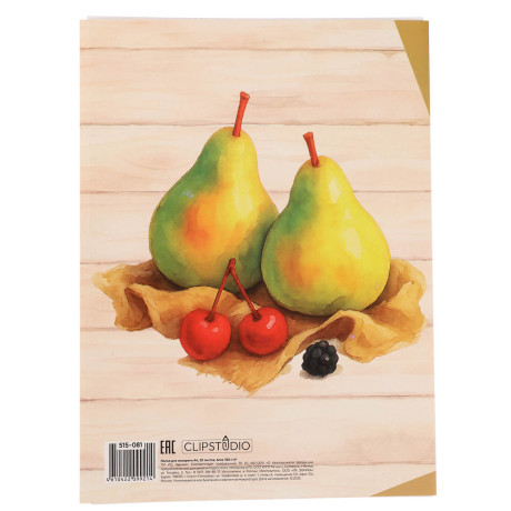 Папка для акварели А4 ClipStudio, 20 листов, блок 180 г/м