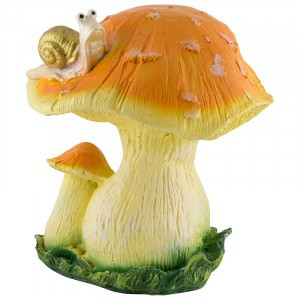 Фигурка садовая Гриб с улиткой H-29см 169394
