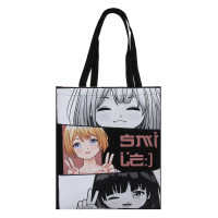 Японский Стиль Сумка-шоппер, 38x42см, внутр.карман, ручки 58 см, черный ПЭ под ткань