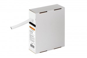 TDM термоусадка трубка ТУТнг 12/6 белая 10м на катушке (мини-бокс) SQ0518-0429